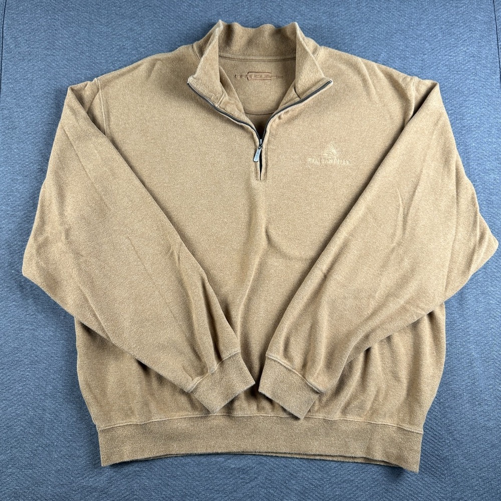 Carnoustie Men's 1/4 Zip Pelican Hill Golf Course Pullover Sweater XXL Tan